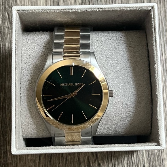 Michael Kors Oversized Slim Runway Two-Tone Stainless Steel Watch - Picture 5 of 6